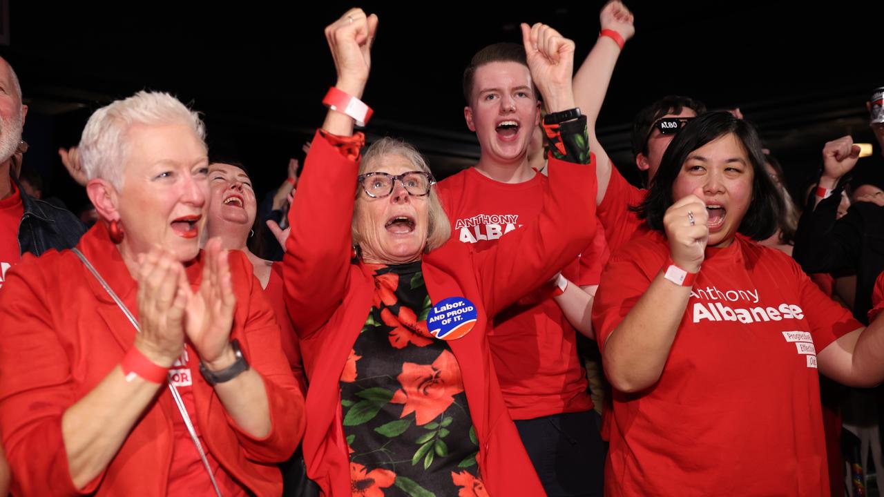 The mood inside Canterbury-Hurlstone RSL was nothing short of jubilant. Picture: Jason Edwards / NewsWire