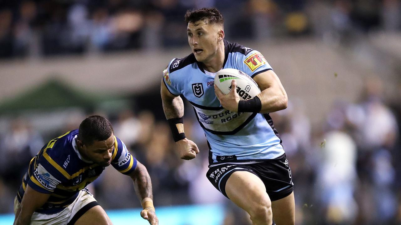 Cronulla's Bronson Xerri during NRL match Cronulla Sharks v Parramatta Eels at Shark Park. Picture. Phil Hillyard