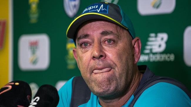 Darren Lehmann after resigning from his post as Australia coach. Picture: AFP