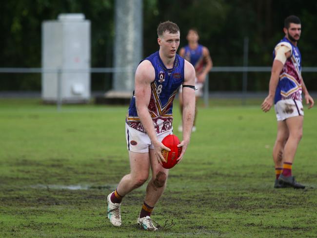 Pictured: Nicholas Johnson. North Cairns Tigers v Cairns City Lions, Round 11 at Watsons Oval. AFL Cairns 2024. Photo: Gyan-Reece Rocha