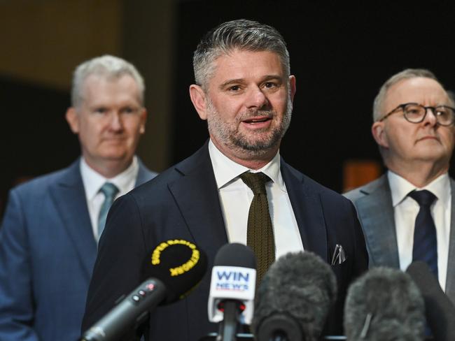 CANBERRA, AUSTRALIA - APRIL 5:  NGA Director Nick Mitzevich addresses the media at the National Gallery of Australia in Canberra. Picture: NCA NewsWire / Martin Ollman