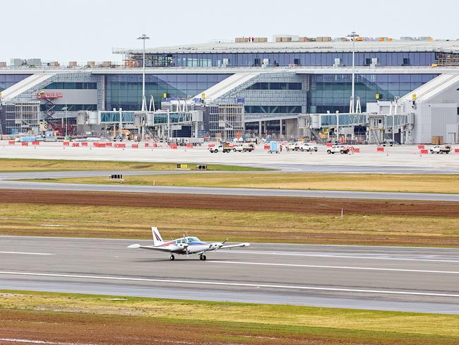 2/10/2024: The first flight to touch down on the runway at Western Sydney Airport, to test the lighting and other safety features.