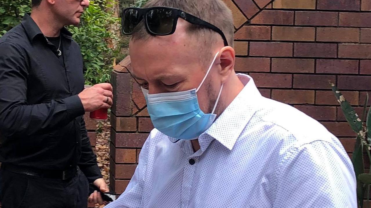 Matthew Alexander Rhodes leaving Noosa Magistrates Court after being sentenced for producing and possessing dangerous drugs. Picture: Laura Pettigrew