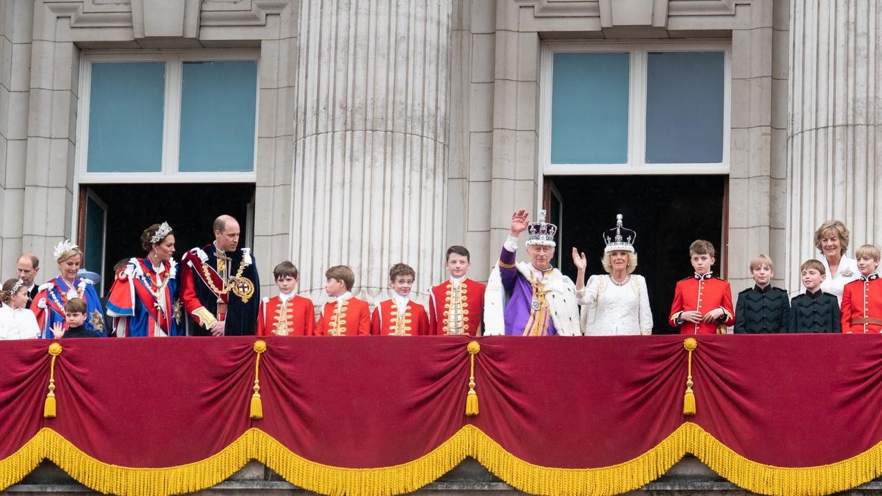 The video ended with the King and Queen waving at the crowd. Picture: Stefan Rousseau / WPA Pool / Getty Images