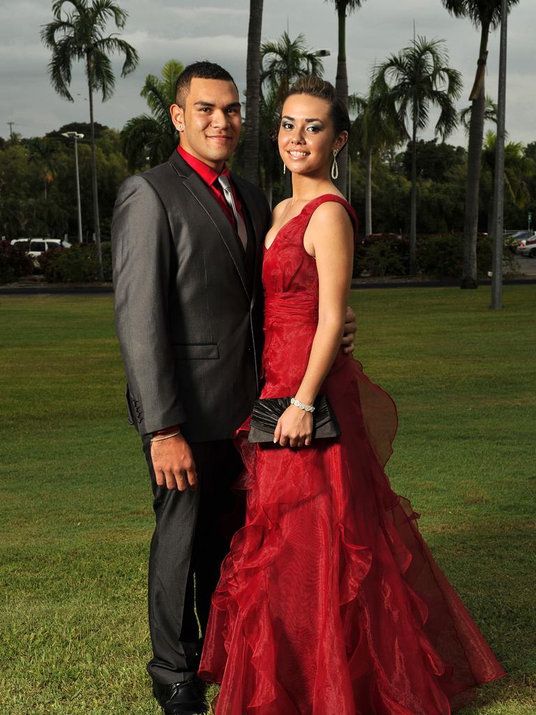 Tert Norris and Jade Quakawoot at the Palmerston Senior College 2012 formal at SkyCity Grand Ballroom.