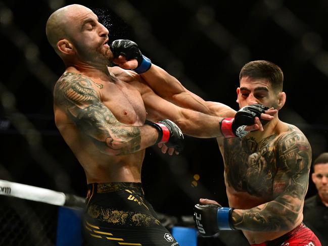 Volkanovski was stopped by Ilia Topuria at UFC 298. Picture: Hans Gutknecht/MediaNews Group/Los Angeles Daily News via Getty Images