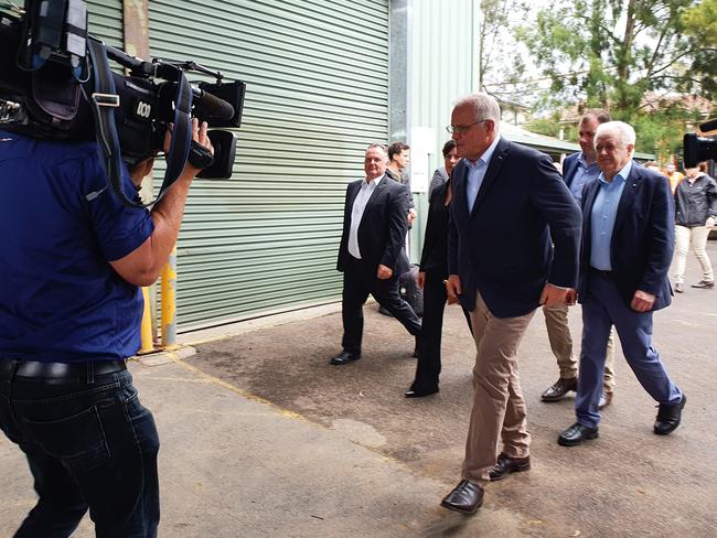 Prime Minister Scott Morrison in Wyong reiterate the fast rail and Pacific Highway upgrade commitment in the federal budget.