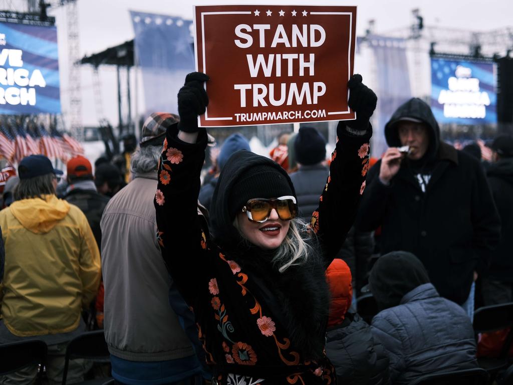 Crowds arrive for the "Stop the Steal" rally in Washington, DC. Picture: Getty