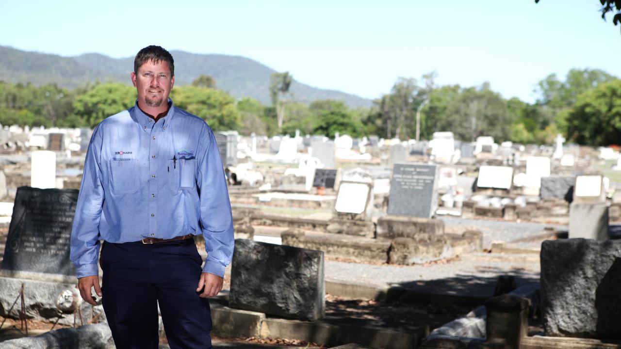 Edward Oram at North Rockhampton cemetery. Photo Allan Reinikka / The Morning Bulletin<br/>Morning Bulletin files from 2012