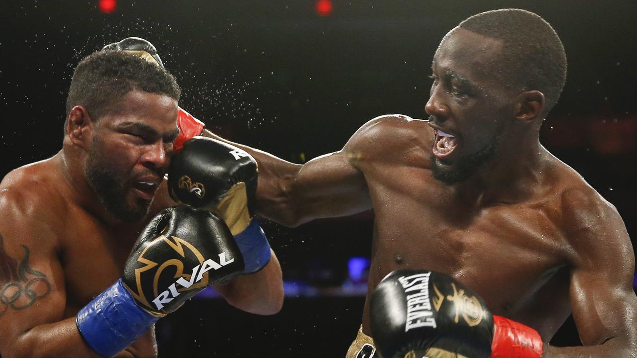 Terence Crawford connects with Felix Diaz in New York last year.