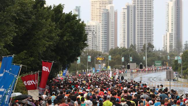 Competitors in the Gold Coast Marathon. Photograph: Jason O'Brien