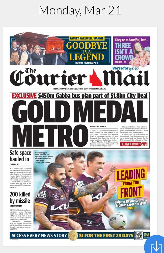 Read the digital edition of The Courier Mail.