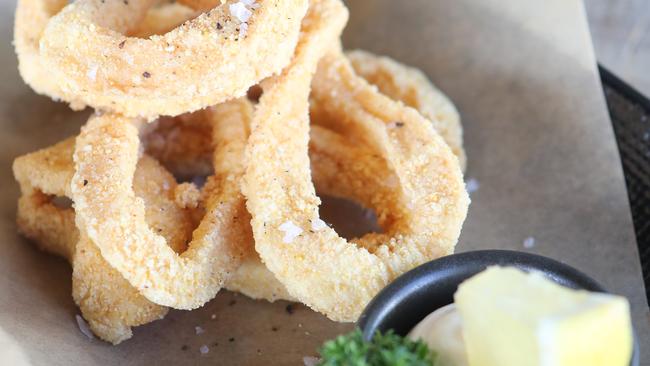 Calamari Fritti; deep fried calamari served with limoncello mayo. Photo by Richard Gosling