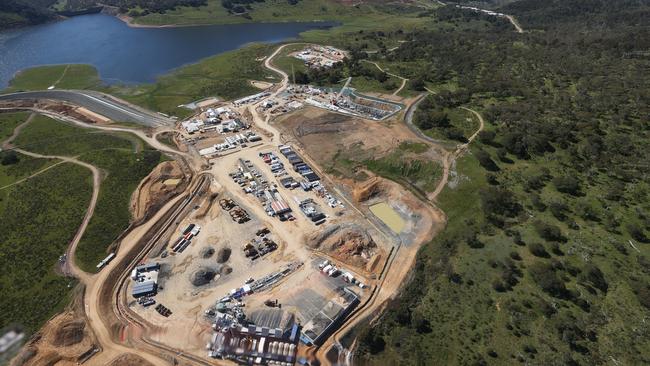 The 2000-megawatt expansion of the pumped hydro storage project in NSW has been beset by problems that has forced prolonged delays and swelled the taxpayer bill. Picture: Alex Ellinghausen