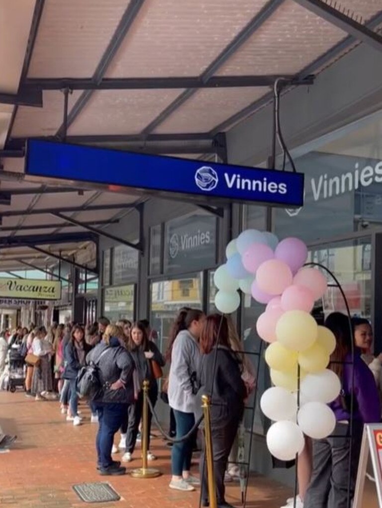 A Sydney op shop was swarmed with bargain-hunting brides on Saturday. Picture: TikTok