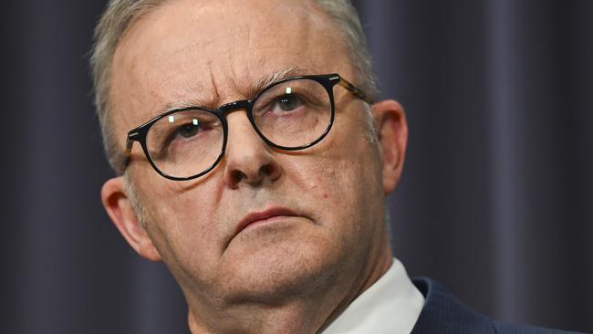 Anthony Albanese has been accused of responding “too slow” to a surge in anti-Semitism after yet another incident in Sydney. Picture: NewsWire / Martin Ollman