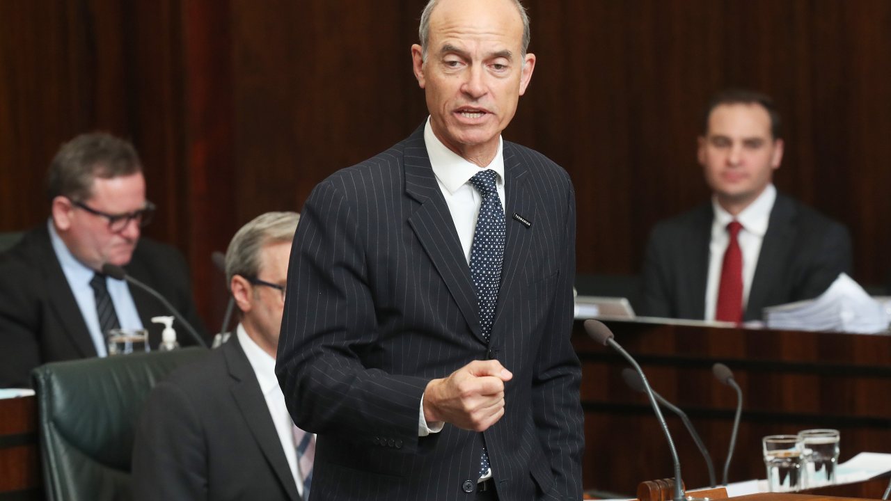 Minister Guy Barnett.  Question time in the Tasmanian parliament.  Picture: Nikki Davis-Jones