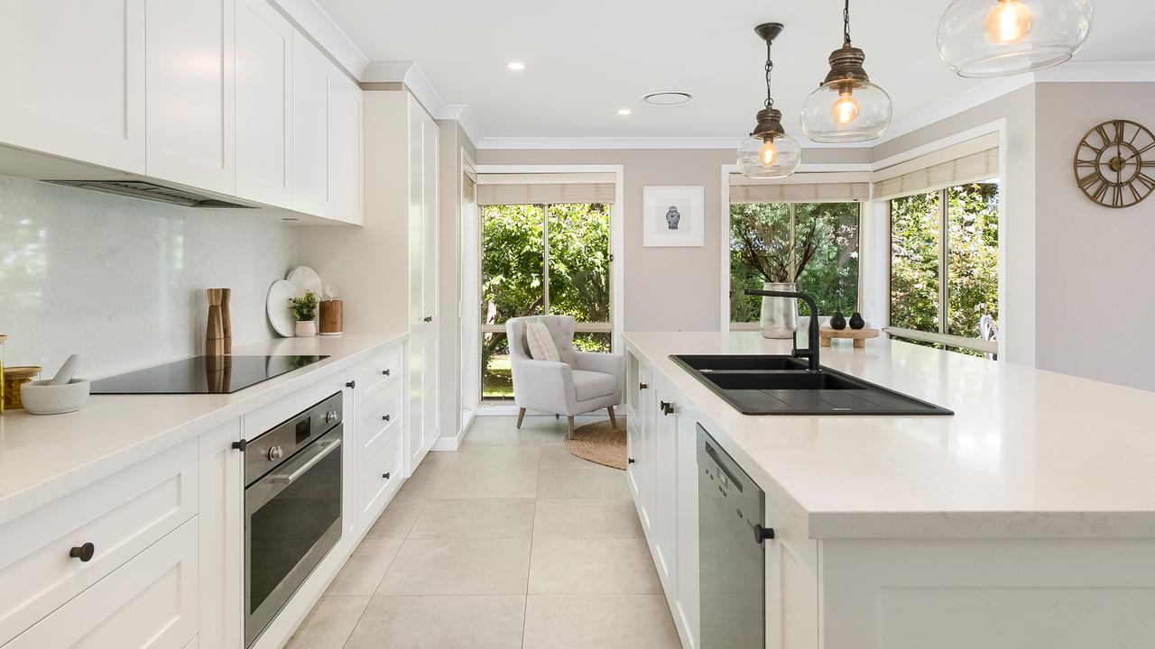 The couple remodelled the floorplan, to create a large open-plan kitchen and living area.