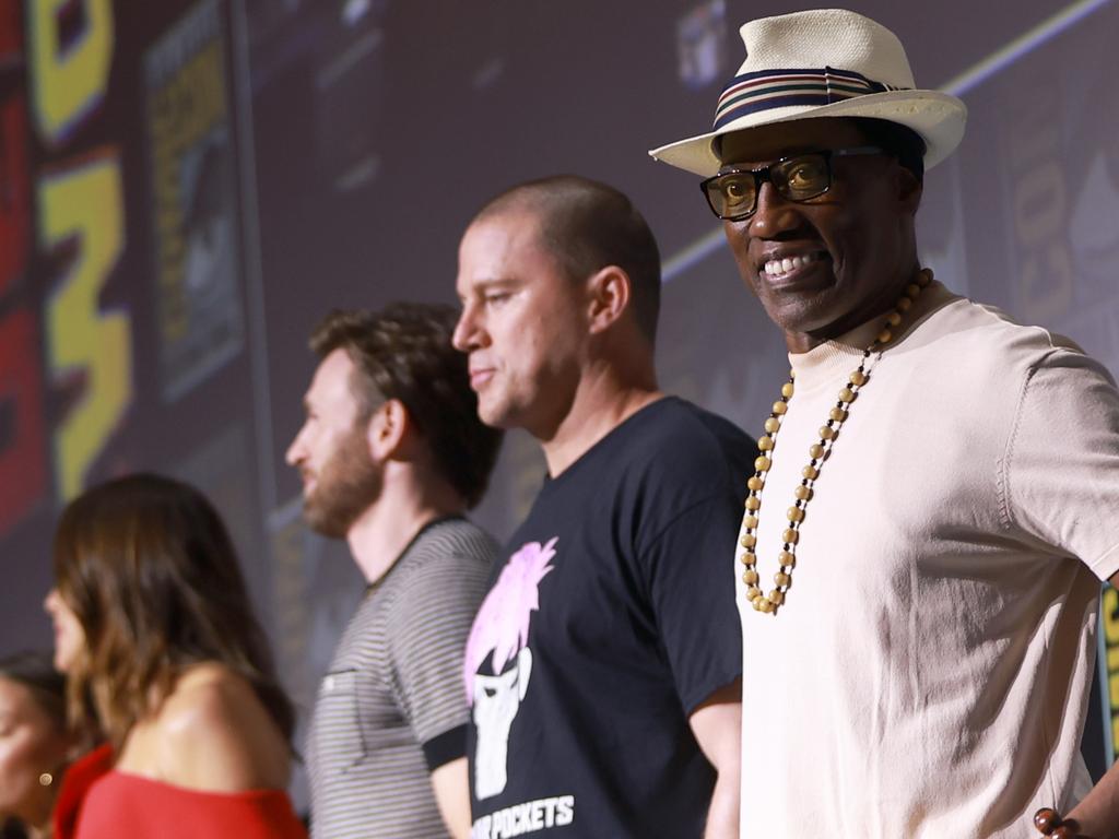 Jennifer Garner, Chris Evans, Channing Tatum and Wesley Snipes during the Marvel Studios: The Ultimate Deadpool &amp; Wolverine Celebration Of Life panel at the 2024 Comic-Con International in San Diego, California. Picture: Getty Images