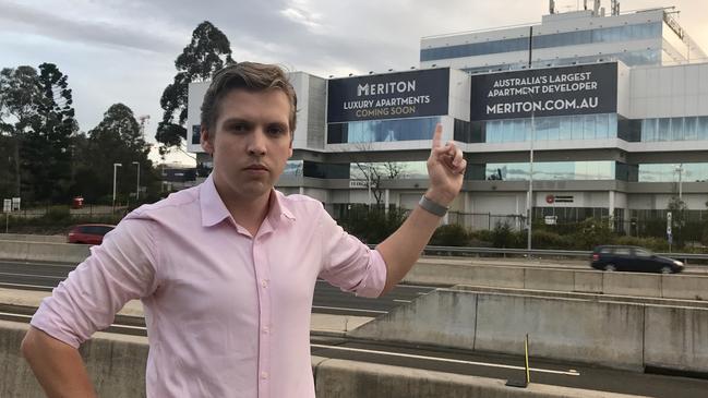 Ryde Liberal councillor Jordan Lane points out Meriton’s optimistic signs.