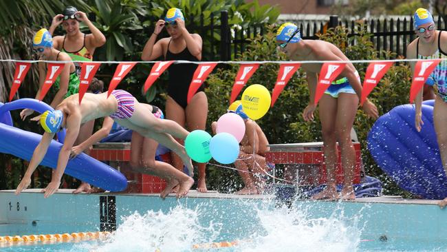 Whitlam Leisure Centre during its annual swimathon to raise funds for disabled children. Picture: Ian Svegovic