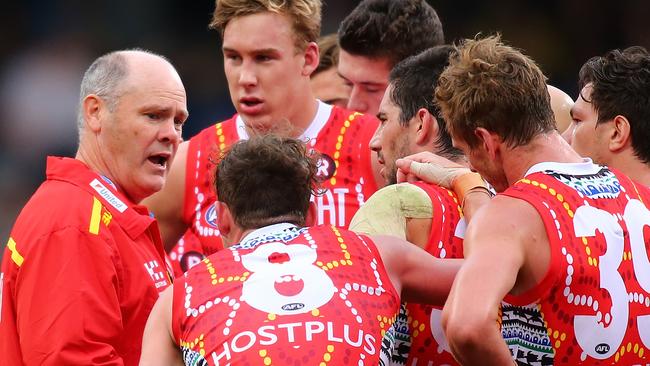 Rodney Eade tries to fire up his players at Subiaco.