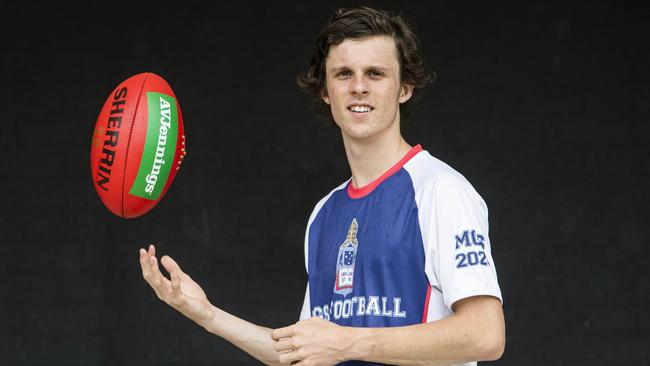 Max Holmes was this year’s draft bolter, being pounced on by the Cats at pick 20. Picture: Aaron Francis/The Australian