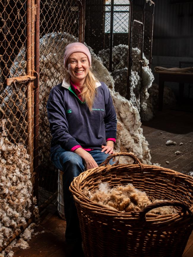 Frances Frahn at Holowiliena Station. Picture: Matt Turner