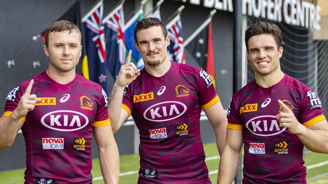 Broncos players Jake Turpin, Brodie Croft and Kobe Hetherington share the message that it takes only a minute to sign up as an organ donor.