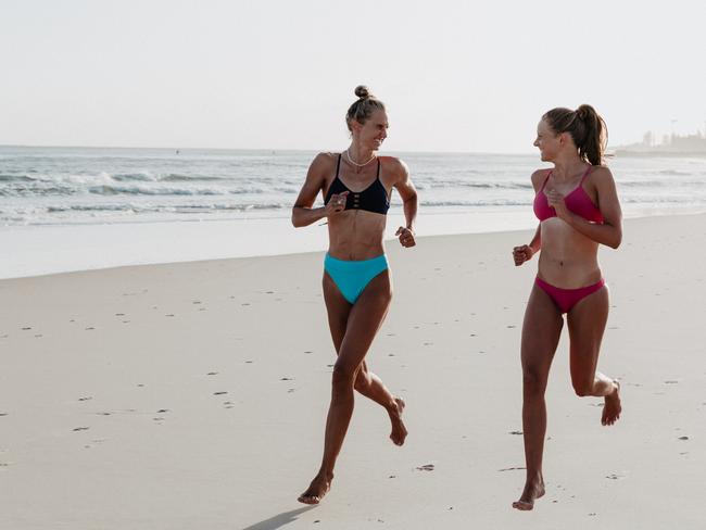 Ironwomen Harriet Brown (left) and Lizzie Welborn run KaMana. Picture: Supplied.