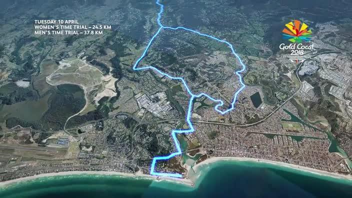 Route of Commonwealth Games cycling courses