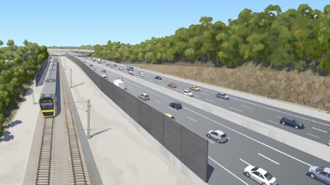 Plans for the Coomera Connector near The Shores at Helensvale — the bridge crossing is in the background.