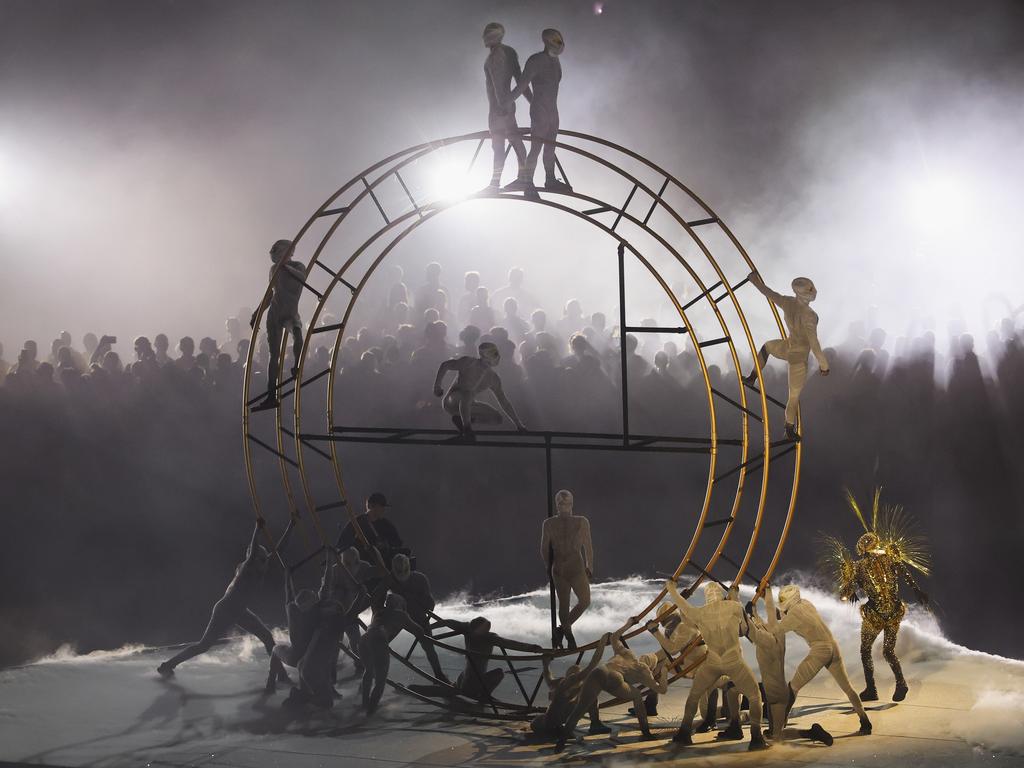 Dancers perform at the closing ceremony. Picture: Lintao Zhang/Getty Images