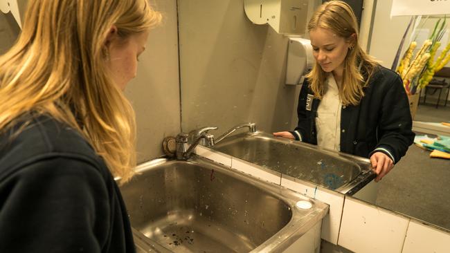 The gym has grotty bathrooms. Picture: Supplied