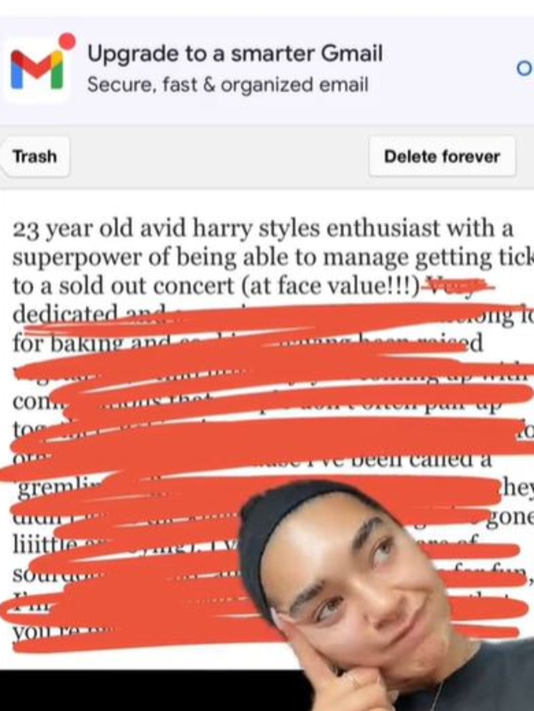 One applicant described herself as a ‘Harry Styles enthusiast’. Picture: @eatbyamy/TikTok