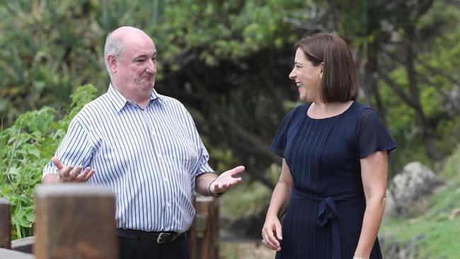 Burleigh MP Michael Hart with LNP Leader Deb Frecklington.