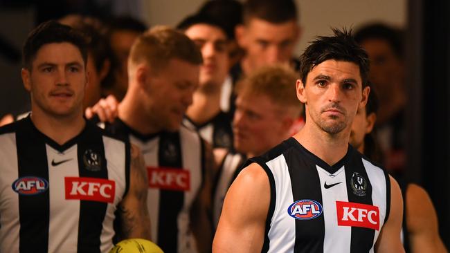 Scott Pendlebury and the Magpies want to be fearless when they run out onto the ground. Picture: Getty Images