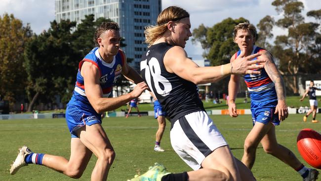 Harley Reid in action for Carlton’s VFL side. Picture: Ian Currie