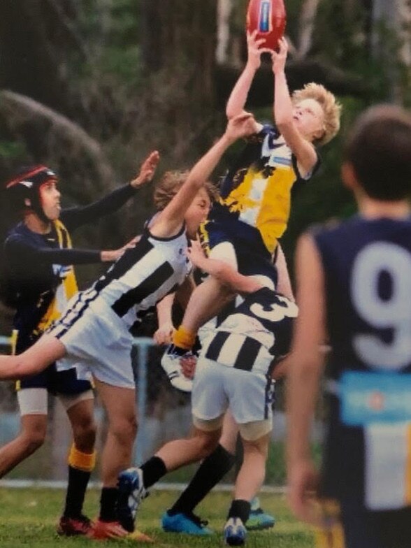 Cody Weightman flying high for Beaconsfield.