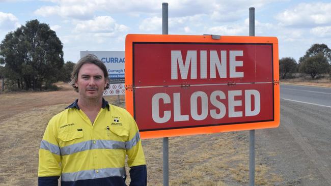 CFMEU industry safety and health representative Stephen Watt outside the Curragh mine.