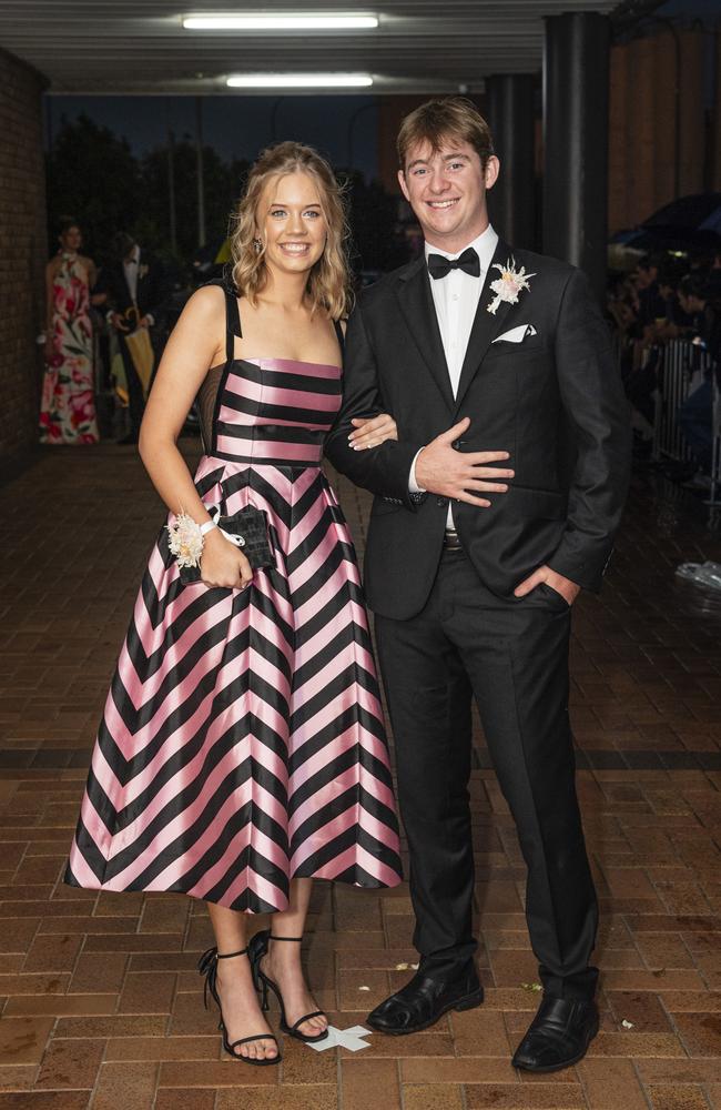 Isabella Ryrie partners Frank Reardon to the Toowoomba Grammar School formal at Rumours International, Wednesday, November 13, 2024. Picture: Kevin Farmer