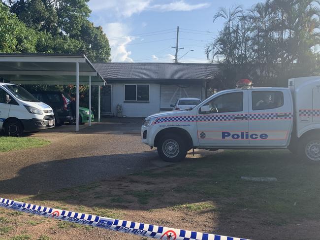 A unit block on Orchid St, Cranbrook, has been turned into a crime scene after a man was found dead following a fire.