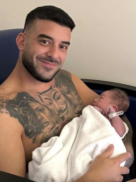 Adrian Portelli has welcomed a baby boy with his girlfriend Karlie Butler. Pic: Instagram