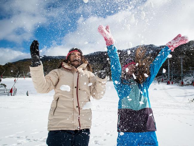 Thredbo ski resort is pictured after it was coated with 30cm of snow yesterday. Picture: Supplied