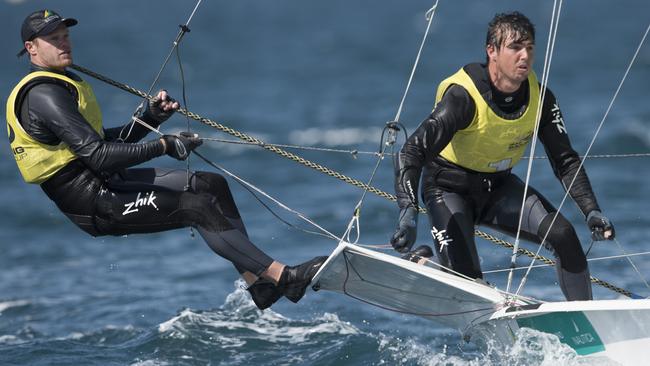 ISAF Sailing World Cup Hyères . Men’s Skiff – 49er Nathan Outteridge and Iain Jensen