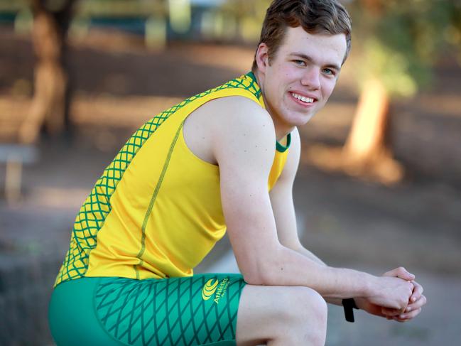 Athlete Keegan Bell has been selected to represent Australia at the Youth Olympics. Baulkham Hills, Friday, August 17th 2018. Local athlete Keegan Bell has been selected to represent Australia at the Youth Olympics. (AAP Image / Angelo Velardo)