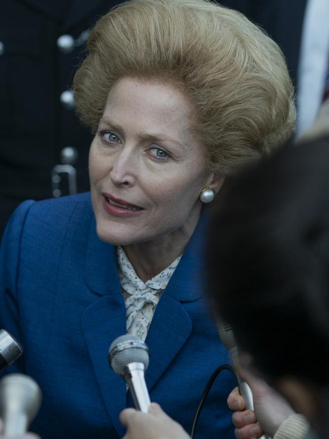 Gillian Anderson as Margaret Thatcher. Picture: Netflix