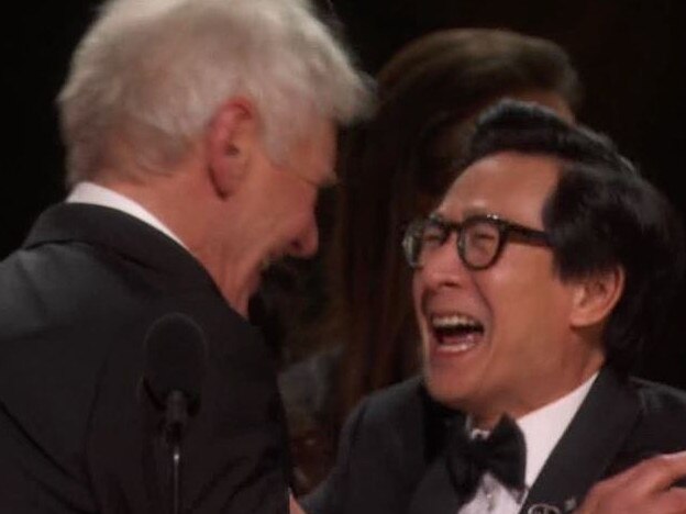 Harrison Ford and Ke Huy Quan's onstage reunion.