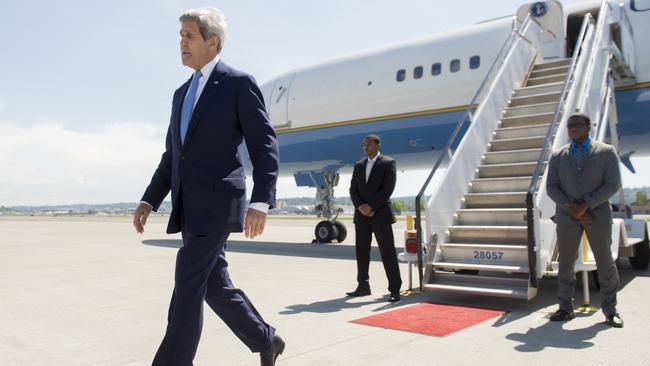 US Secretary of State John Kerry. If we push on with our climate doublethink, rich people will likely continue to wring their hands and aim for net-zero emissions, even at considerable costs to their own societies. Picture: AFP