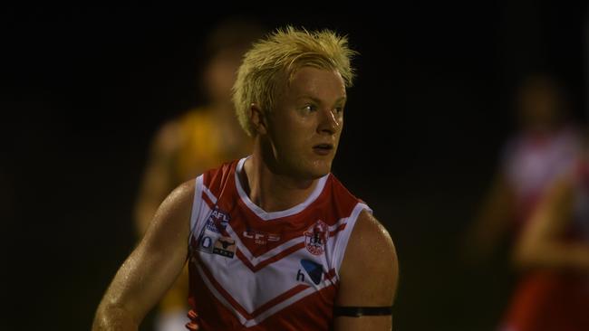 Waratah’s Will Clark in the opener against St Mary’s. Picture: (A)manda Parkinson